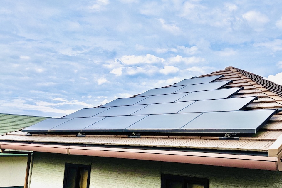 太陽光発電を設置した家
